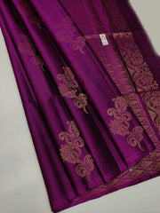 Wine Nd   Wine Lichi Silk Saree