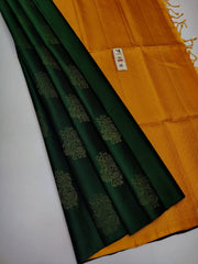 Green Nd Mustad Lichi Silk Saree