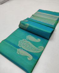 C-Green  Nd C-Green   Lichi Silk Saree