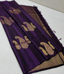 Wine Nd Wine Lichi Silk Saree