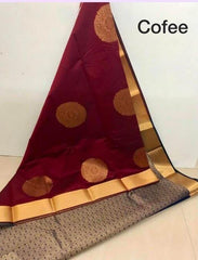 Marron  Nd Marron Lichi Silk Saree