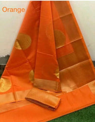 Oreange Nd Oreange  Lichi Silk Saree